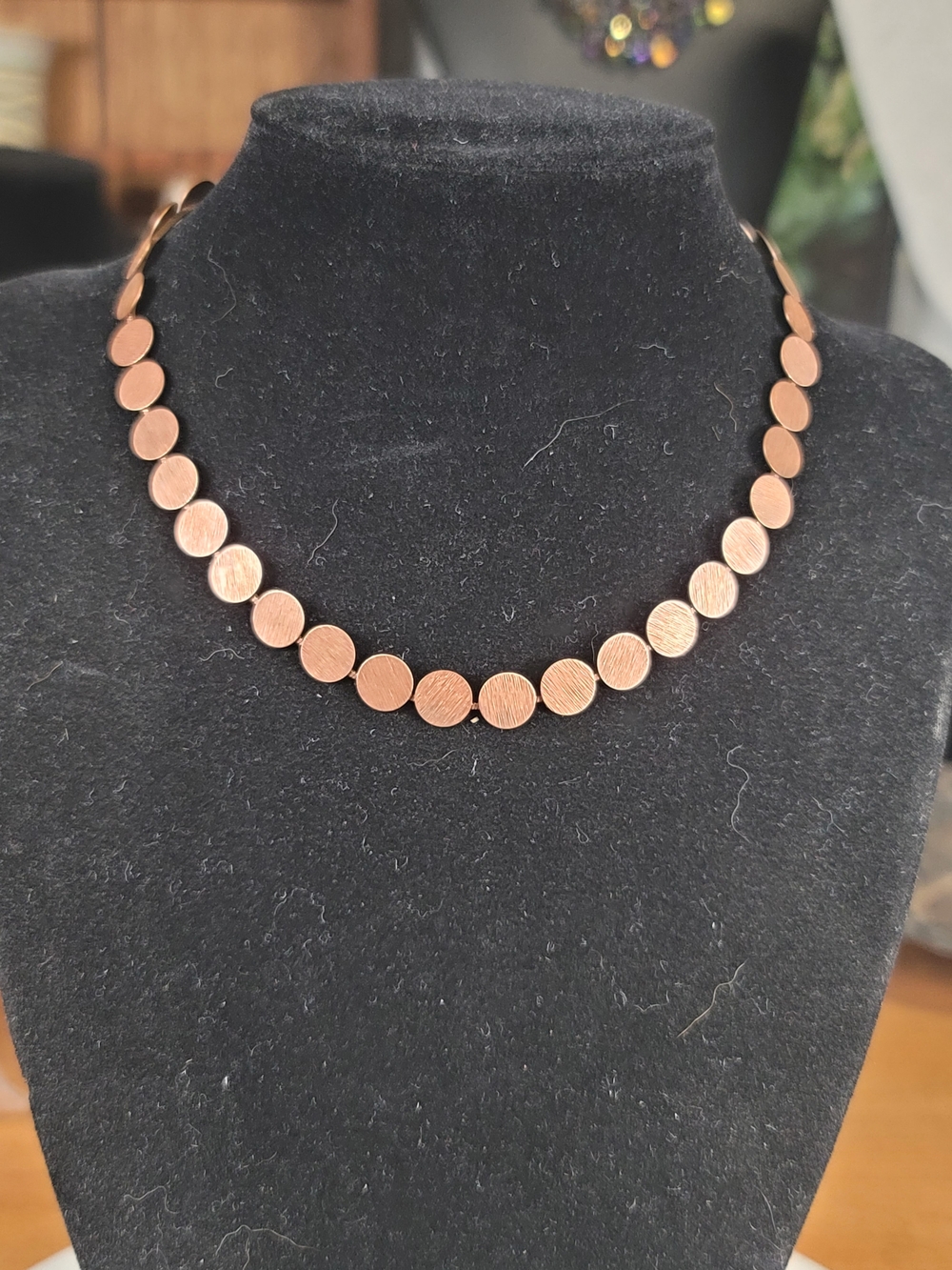 paparazzi Copper Brushed Disc Necklace Set